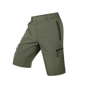Pantaloncini Cargo da Uomo Estate Asciugatura Rapida Seta di Ghiaccio Vita Elastica Multi Tasca Casual Sportivo Shorts per Uomo