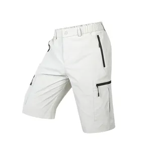 Pantaloncini cargo uomo leggeri ad asciugatura rapida in seta di ghiaccio elastica
