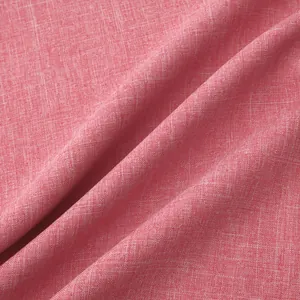 Macro view of high-quality breathable cotton linen fabric for men's long sleeve shirts