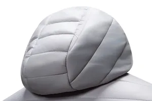 Close-up view showing the quilted texture and hood design of a men's winter puffer jacket