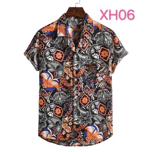 Stylish men's slim fit short sleeve button-down shirt featuring vibrant bohemian paisley print