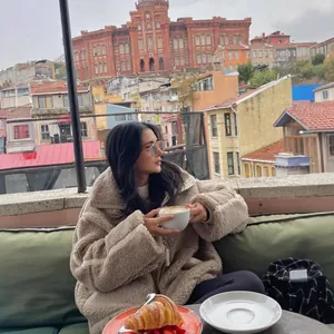 Stylish oversized fuzzy fleece jacket for women in a cozy outdoor lifestyle setting