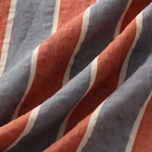 Close-up of breathable striped fabric for summer Hawaiian casual beach men's shirts