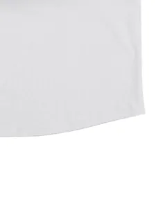 Close-up of the fine stitching and breathable linen fabric on a men's Henley shirt