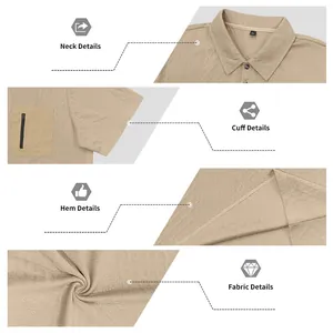 Detailaufnahmen von Herren-Polohemd aus Jacquard mit Kragen- und feiner Stoffstruktur