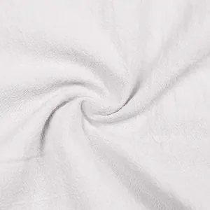 Macro view of white breathable linen cotton fabric texture for men's casual suit