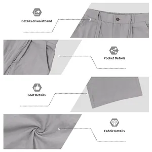 Detailed macro view of linen trouser waistband, pocket, hem, and fabric texture