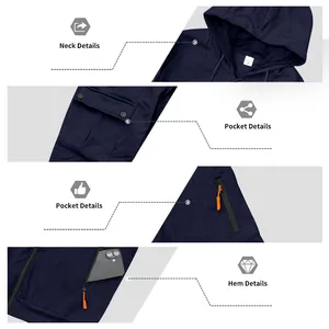 Detaillierte Nahaufnahme von Kapuzenpullover-Kragen, Taschen und Saum