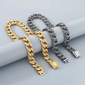 Men's Vintage Textured Stainless Steel Cuban Link Necklace Bracelet Set Punk Hip Hop Gold Silver Tone Jewelry For Men