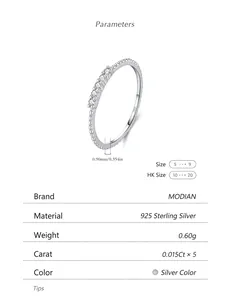Detailweergave van de S925 sterling zilveren kralenring met kleine Moissanite stenen