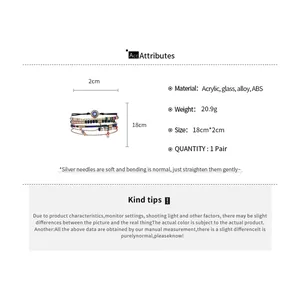 Detailed specifications for evil eye beaded elastic bracelet set showing 18x2cm size and 20.9g weight