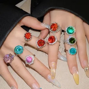 Zirkonia Runde Blume Offener Ring Minimalistische Mode Kupfer Verstellbarer Fingerring Schmuck Für Damen Luxus Handschmuck