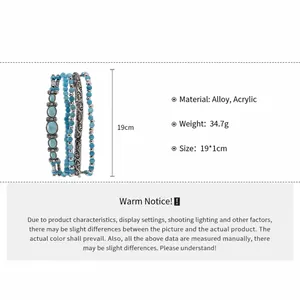 Ensemble de bracelets en perles style bohème océan avec spécifications