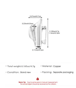 Technical dimensions and material specifications for the silver vase-shaped bouquet brooch.