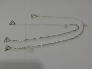 Elegant silver rhinestone bra straps with a butterfly charm detail for off-shoulder fashion