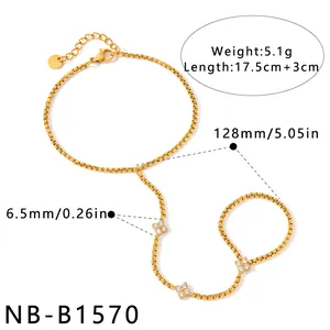 Spécifications détaillées de taille et de poids pour la chaîne de main en fleur de zircon
