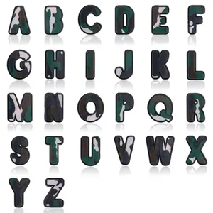 Écussons brodés alphabet 3D motif camouflage, ensemble complet A-Z pour vêtements DIY