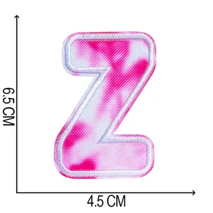 Tie-dye embroidered letter Z patch for DIY clothing accessories 6,5x4,5 cm size