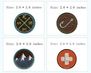 Lot de 4 écussons brodés outdoor et médical, taille 2,6 x 2,6 pouces chacun