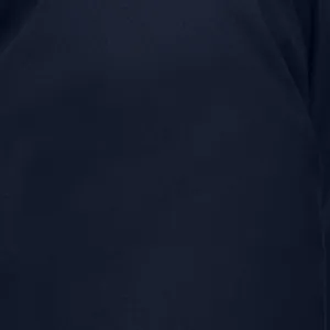 Close-up macro detail showing the durable dark navy blue fabric texture of this jacket
