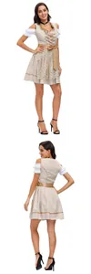 Robe traditionnelle bavaroise Dirndl pour l'Oktoberfest avec vues avant et arrière