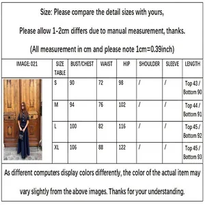 Detailed size chart for women's fashion casual denim two-piece suit with metal buttons