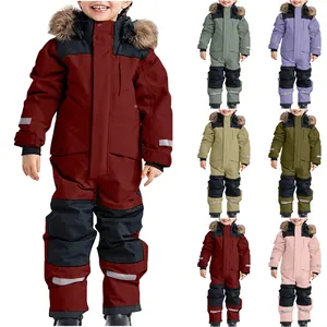 Combinaisons de ski imperméables pour enfants en plusieurs couleurs pour l'hiver