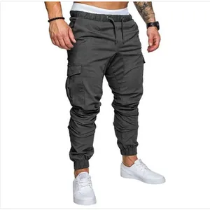 Herren Cargo-Jogginghose in Anthrazit mit Mehrfachtaschen-Design und gewebtem Stoff