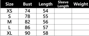 Size guide for women's slim fit square neck vest top, XS to XL measurements