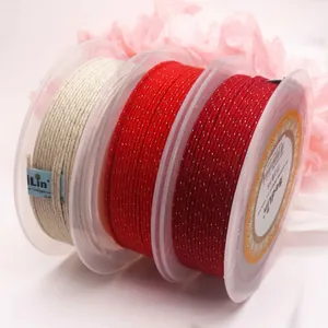 Handmade Gold Inlaid Nylon Core-Spun Braided Cord For DIY Necklace Tassel Rope Jewelry Making Thread Craft String Supplies