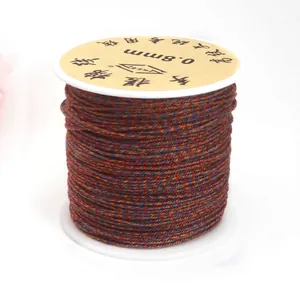 0.8mm mehrfarbige handgedrehte Baumwollschnur für DIY-Schmuckherstellung