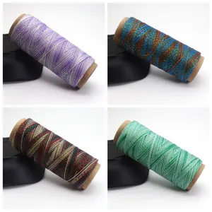 Collage de 4 fils tressés métalliques panachés de 0,5 mm pour bijoux DIY