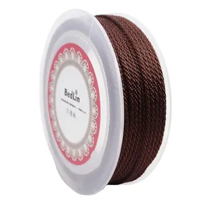 1,5mm professionelle braune geflochtene Nylonschnur auf Spule für DIY-Schmuckherstellung