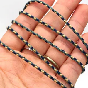 High-quality four-strand braided cotton cord for DIY jewelry tassels and crafts
