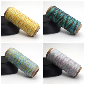 Fils de cire panachés ciel étoilé 0,5 mm en quatre motifs multicolores pour bijoux DIY