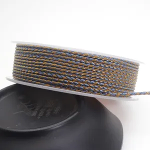 Close-up detail of 1.5mm mixed color dragon pattern braided cord for DIY jewelry making