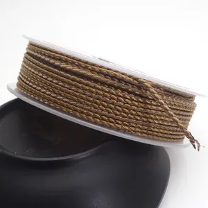 Close-up detail of 1.5mm dragon pattern braided cord for DIY jewelry and necklaces