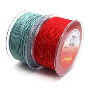 Braided Milan Cord With Metallic Thread For Bracelet Necklace Making DIY Jewelry Craft Accessory