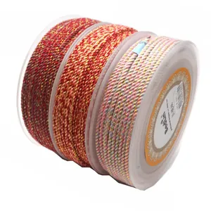 Mixed Color Hand-woven Jewelry Making Cord With Metallic Thread DIY Necklace Bracelet Pendant Hanging Rope Accessories