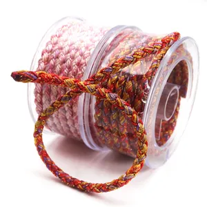 Drachenmuster Geflochtene Schnur Mehrfarbig Space-Dyed Nylonseil Mit Golddraht Für DIY Armband Halskette Herstellung Handgemachte Schmuckzubehör