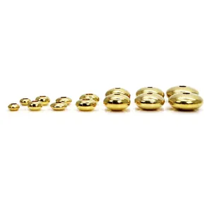 Goldene massive Messingperlen als Abakus-Zwischenstücke für DIY-Schmuck