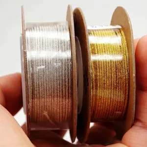 Gold- und silberne Metallschmuckschnüre, 1,0 mm Durchmesser, für DIY-Armbänder und Schmuck