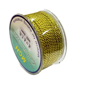 Professional 2mm gold metallic Milan thread spool for DIY jewelry and gift packaging crafts