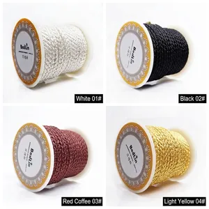 Variety of 2.5mm dragon pattern braided cords in four colors for DIY jewelry crafts