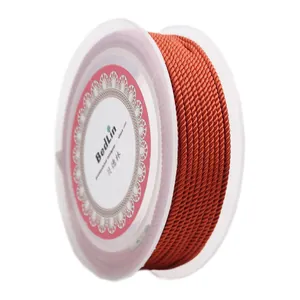 Spool of 4mm orange Milan braided cord for DIY jewelry making and craft projects