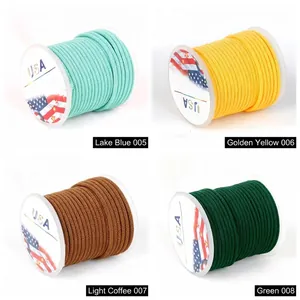 Multi-color Milanese cord spools for DIY jewelry making with USA style labels