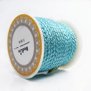Professional 2.5mm light blue braided dragon pattern jewelry cord for DIY projects