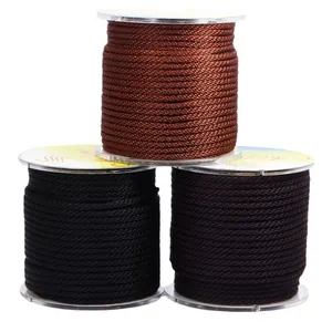 Set van drie 3mm massief gevlochten maïszijde koorden voor DIY kettingen en sieraden
