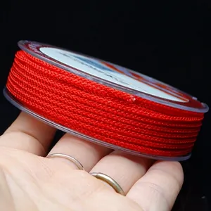 Premium 1,0 mm rote geflochtene Nylonschnur für DIY-Schmuckherstellung und Bastelprojekte