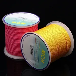 Two spools of colorful 2mm 3mm braided corn rope for DIY jewelry and bracelets